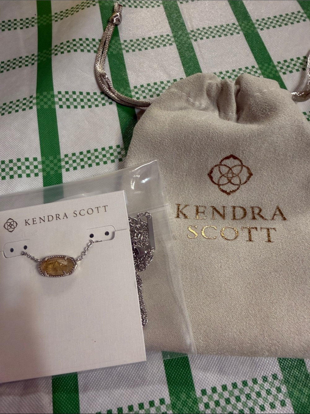 Kendra Scott Elisa Necklace Rhod Orange Cutrine